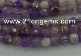 CNA1010 15.5 inches 4mm faceted round dogtooth amethyst beads