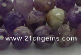 CNA1013 15.5 inches 10mm faceted round dogtooth amethyst beads