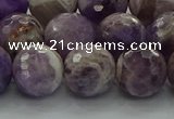 CNA1014 15.5 inches 12mm faceted round dogtooth amethyst beads