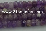 CNA1028 15.5 inches 4*6mm faceted rondelle dogtooth amethyst beads