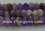 CNA1029 15.5 inches 5*8mm faceted rondelle dogtooth amethyst beads