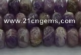 CNA1030 15.5 inches 6*10mm faceted rondelle dogtooth amethyst beads