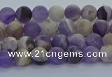 CNA1050 15.5 inches 4mm round matte dogtooth amethyst beads