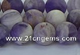 CNA1054 15.5 inches 12mm round matte dogtooth amethyst beads