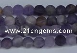 CNA1060 15.5 inches 4mm round matte dogtooth amethyst beads