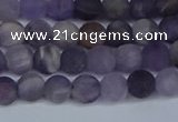 CNA1061 15.5 inches 6mm round matte dogtooth amethyst beads