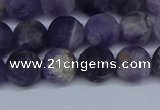 CNA1062 15.5 inches 8mm round matte dogtooth amethyst beads