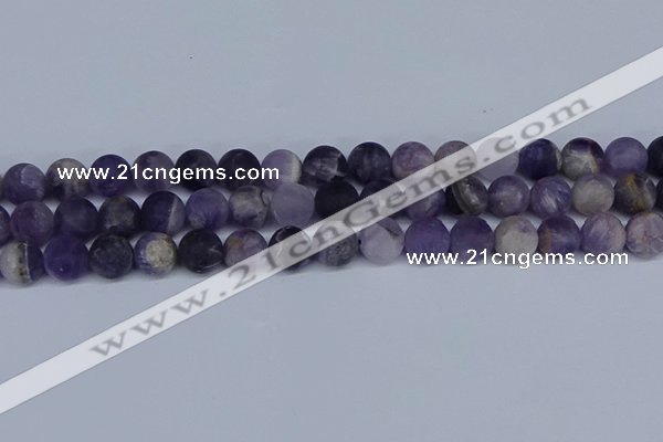 CNA1063 15.5 inches 10mm round matte dogtooth amethyst beads