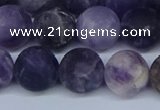 CNA1064 15.5 inches 12mm round matte dogtooth amethyst beads