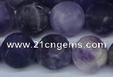 CNA1065 15.5 inches 14mm round matte dogtooth amethyst beads