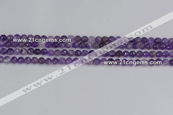 CNA1070 15.5 inches 4mm faceted round dogtooth amethyst beads