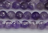 CNA1071 15.5 inches 6mm faceted round dogtooth amethyst beads