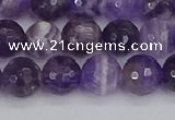 CNA1072 15.5 inches 8mm faceted round dogtooth amethyst beads