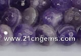 CNA1073 15.5 inches 10mm faceted round dogtooth amethyst beads