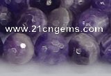 CNA1074 15.5 inches 12mm faceted round dogtooth amethyst beads