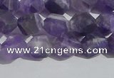 CNA1077 15.5 inches 8mm faceted nuggets matte dogtooth amethyst beads