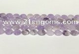 CNA1124 15.5 inches 12mm flat round natural lavender amethyst beads