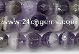 CNA1161 15.5 inches 6mm faceted round natural dogtooth amethyst beads