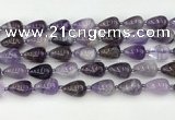 CNA1180 15.5 inches 11*16mm teardrop amethyst beads wholesale