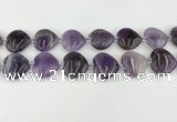 CNA1190 15.5 inches 20*20mm heart amethyst beads wholesale