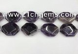 CNA1198 15.5 inches 30*40mm freeform amethyst beads wholesale