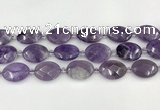 CNA1202 15.5 inches 18*25mm faceted oval amethyst beads