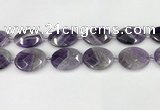 CNA1207 15.5 inches 20*30mm - 22*30mm faceted oval amethyst beads