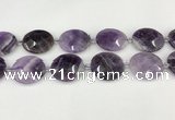 CNA1208 15.5 inches 25*30mm faceted oval amethyst gemstone beads