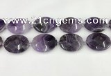 CNA1209 15.5 inches 30*40mm faceted oval amethyst gemstone beads