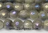 CNA1235 15 inches 6mm faceted round AB-color lavender amethyst beads