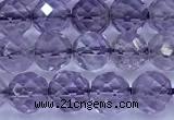 CNA1253 15 inches 6mm faceted round amethyst beads