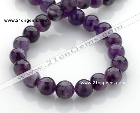 CNA15 15 inch 12mm round natural amethyst quartz beads Wholesale