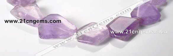 CNA16 15*27mm freeform A- grade natural amethyst beads Wholesale