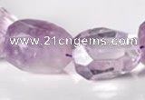 CNA17 15*28mm freeform A- grade natural amethyst beads Wholesale
