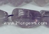 CNA202 15.5 inches 18*30mm faceted nugget natural amethyst beads