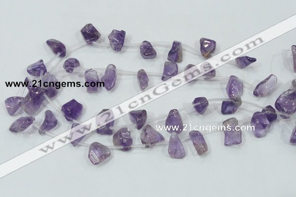 CNA205 15.5 inches 12*20mm natural amethyst gemstone chips beads