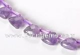 CNA21 8mm faceted triangle A- grade natural amethyst beads