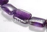 CNA22 13*18mm rectangle A- grade natural amethyst bead Wholesale