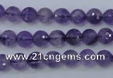 CNA252 15.5 inches 8mm faceted round natural amethyst beads