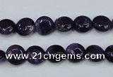 CNA267 15.5 inches 10mm flat round natural amethyst beads wholesale