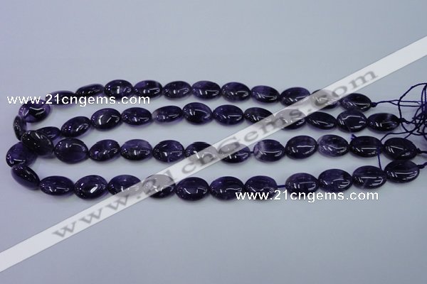 CNA275 15.5 inches 12*16mm oval natural amethyst beads wholesale