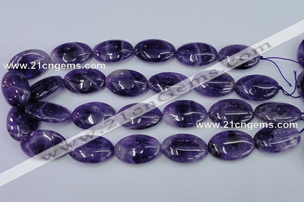 CNA277 15.5 inches 20*30mm oval natural amethyst beads wholesale