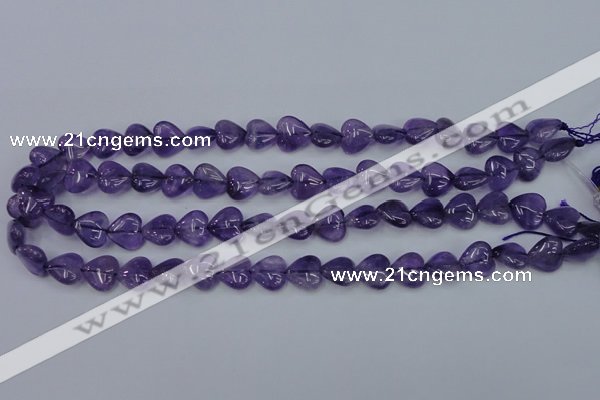 CNA282 15.5 inches 12*12mm heart natural amethyst beads wholesale