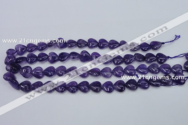 CNA283 15.5 inches 14*14mm heart natural amethyst beads wholesale