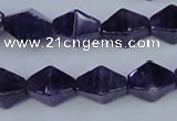 CNA295 15.5 inches 10*16mm pyramid natural amethyst beads