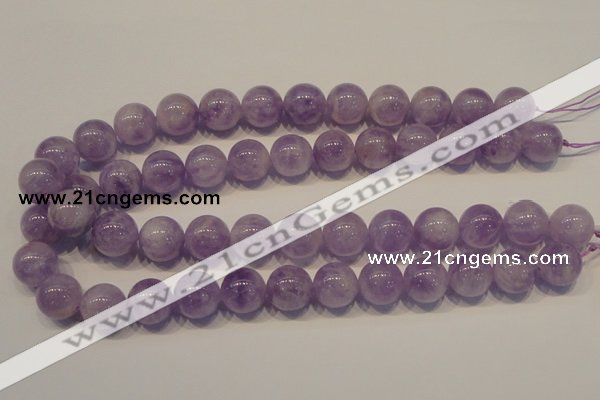 CNA303 15.5 inches 14mm round natural lavender amethyst beads