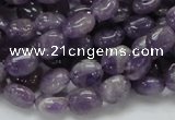 CNA31 15.5 inches 8*10mm oval grade AB natural amethyst beads