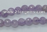 CNA310 15.5 inches 8mm faceted round natural lavender amethyst beads