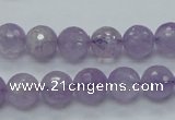 CNA311 15.5 inches 10mm faceted round natural lavender amethyst beads