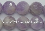 CNA314 15.5 inches 18mm faceted round natural lavender amethyst beads